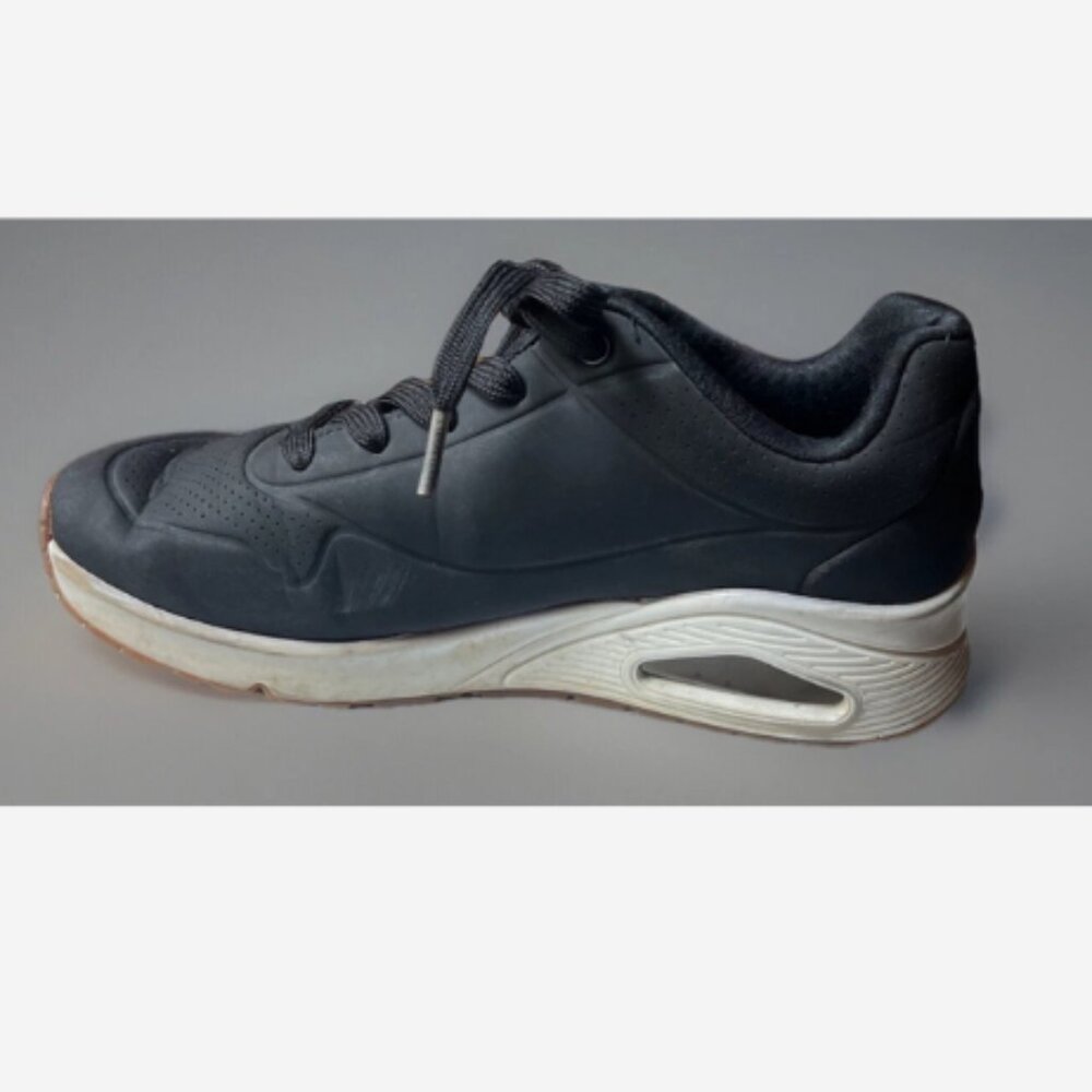 Skechers Women's Uno- Stand On Air Sneaker Size 7 Memory Foam Flexible Black - Picture 3 of 5